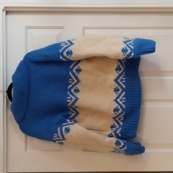 VTG Hand Knit cardigan Size L - Picture 6 of 7